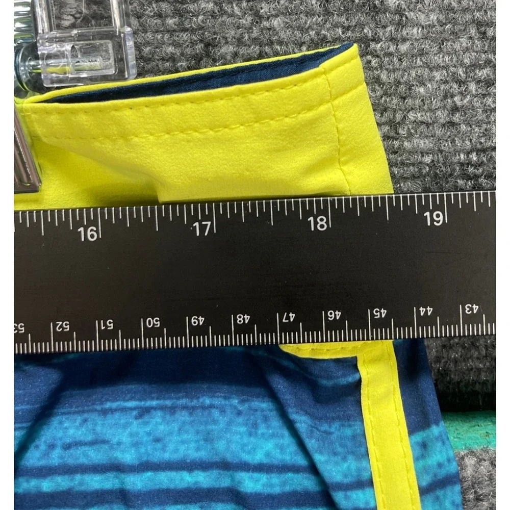 Salt Life Mens Board Shorts Sz 36 Blue Striped Swim Trunks SLX‎ QD Vapor Stretch